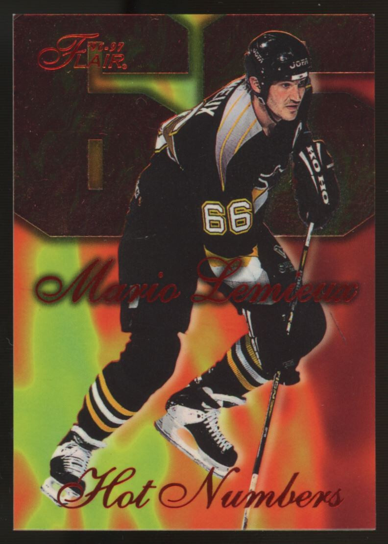 1996-97 Flair Mario Lemieux Hot Numbers #7 "A"