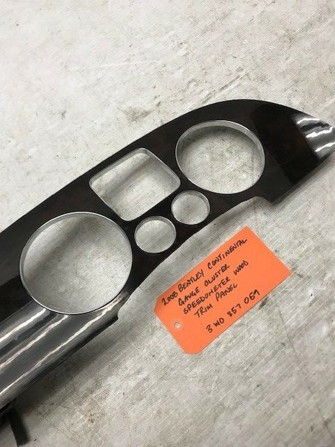 08 BENTLEY CONTINENTAL FLYING SPUR WOODGRAIN DASH SPEEDO CLUSTER TRIM 3W0857059