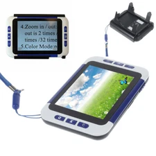 2-32X Low Vision Digital Magnifier 3.5" Color LCD Electronic Reading Aid Loupe