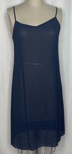 TORY BURCH WOMEN'S SLIP DRESS SLEVELESS ADJUSTABLE STRAPS BLUE SIZE 2 