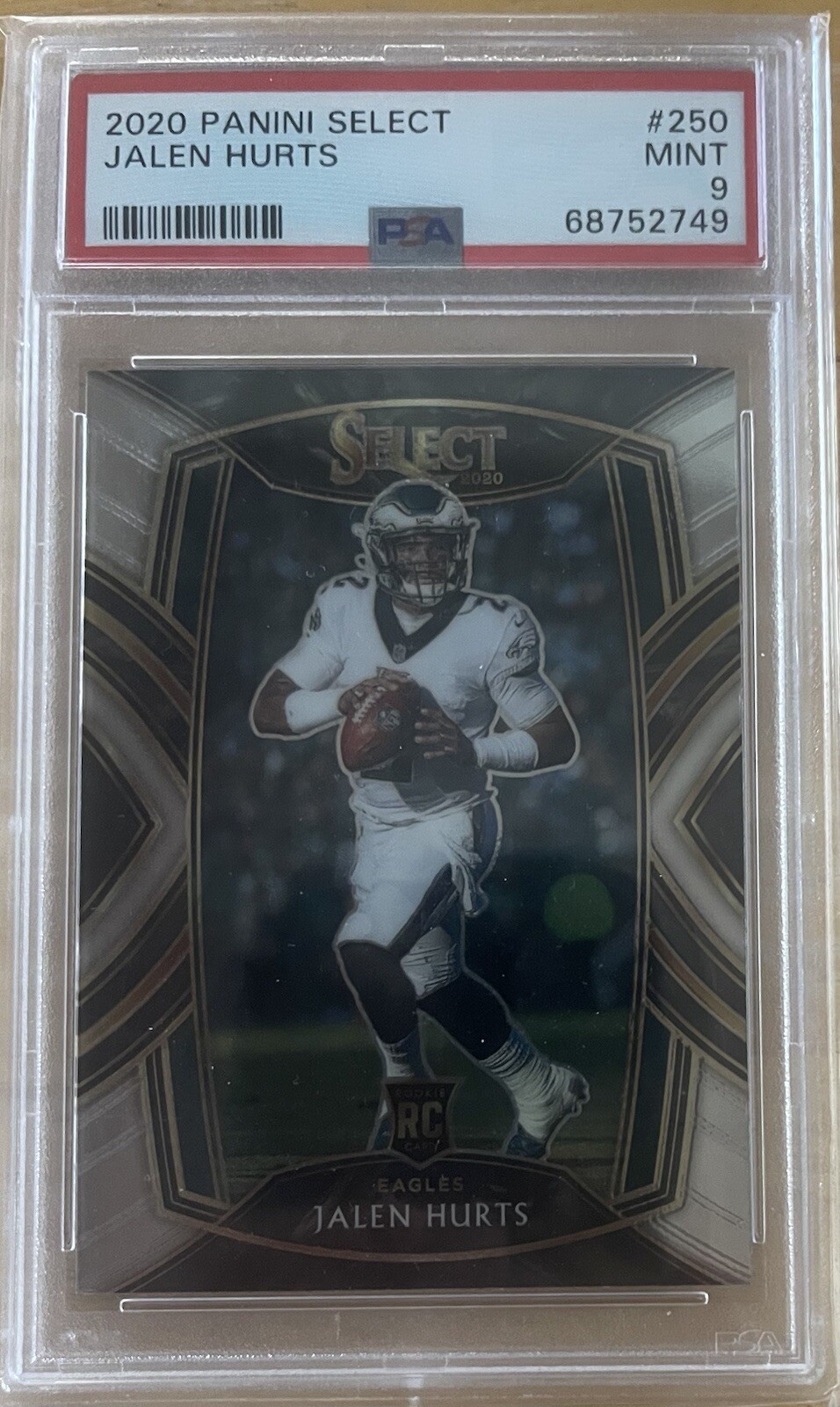 2020 Panini Select Jalen Hurts Club Level #250 Rookie RC PSA 9 Mint Eagles