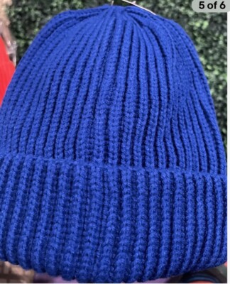 Kbethos KBW-507 Thick Ribbed Warm Knit Royal Blue Unisex Beanie Hat