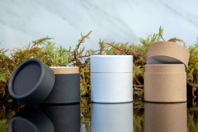 100 - Eco Jars 2oz / 60g Kraft Paper Cosmetics Container Black White