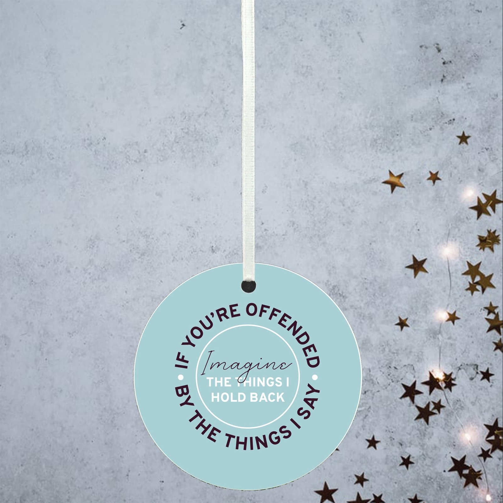 If You're Offended Humour Themed Funny Decorative Bauble Secret Santa Gift Idea