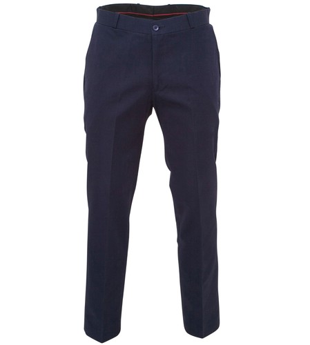 Relco Mens Stay Press Navy Blue 