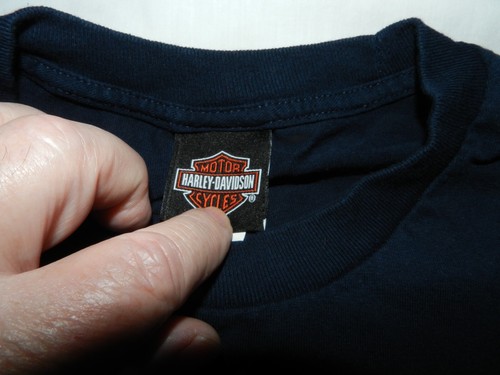 Harley Davidson Motorcycles KALISPELL MT. dual Black T Shirt Men's L Preowned - 第 6/7 張圖片
