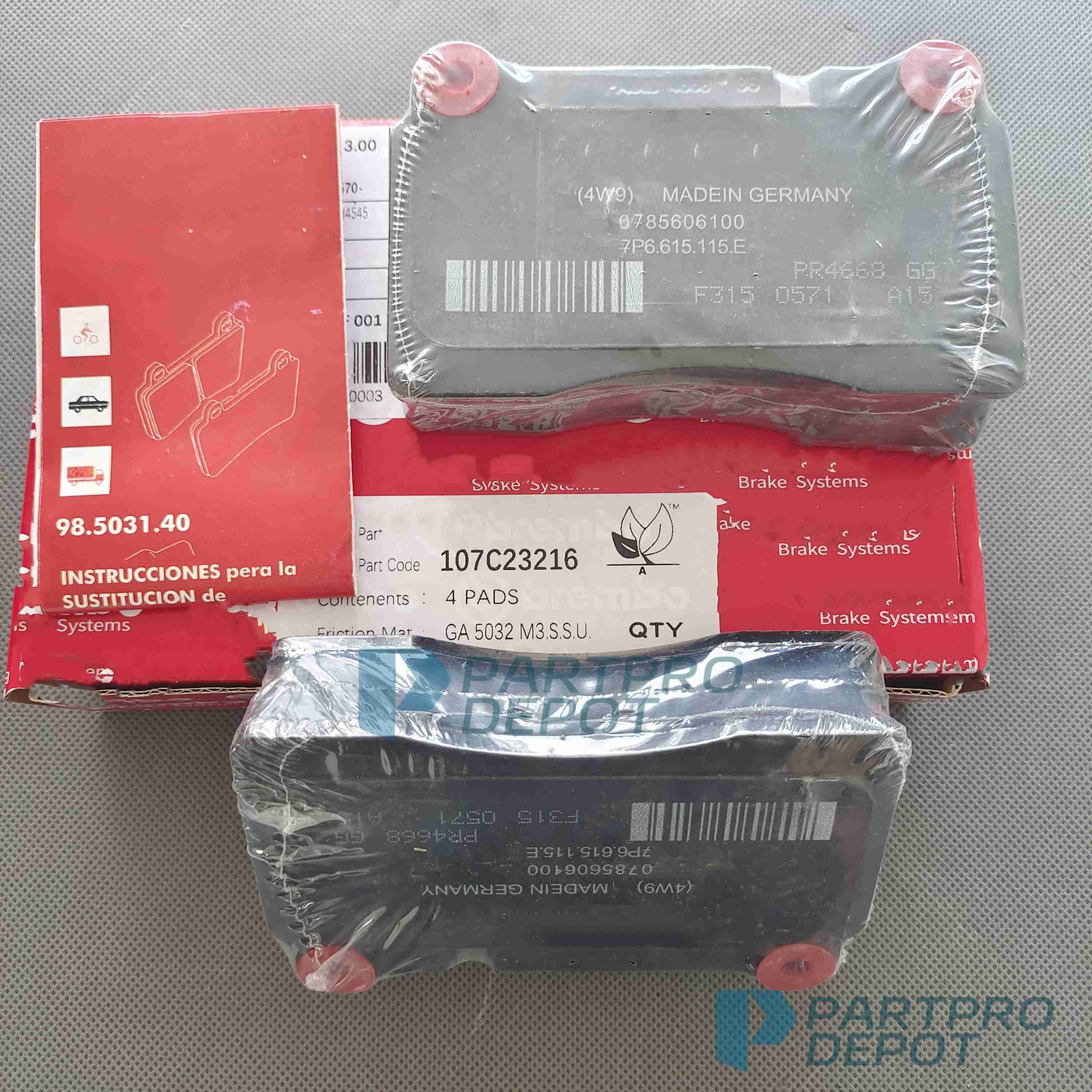 Rear Brake Pad Kit Fit Lamborghini Aventador