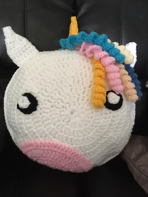 Crochet Cushion Unicorn CROCHET PATTERN Unicorn Pillow Cushion 14 Tall
