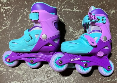 LOCAVUN Adjustable Light up Inline Skates for Kids, Hard Shell Roller Blades SML