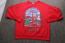 Holiday Time 90s Vintage Crewneck Sweatshirt Women's Large Christmas Santa USA