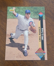 1993 Upper Deck Greg Maddux Award Winners 1992 Cy Young #488 Chicago Cubs