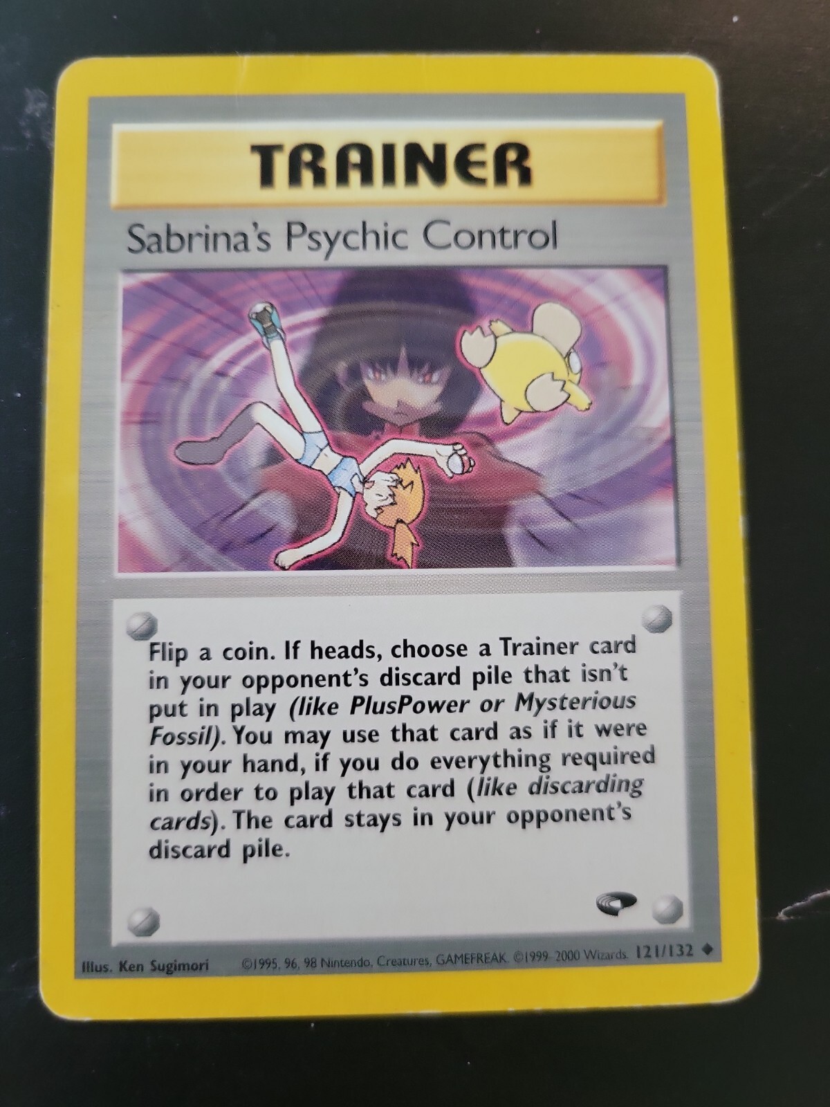 Pokemon TCG Card 2000 Gym Challenge Sabrina's Psychic Control 121/132