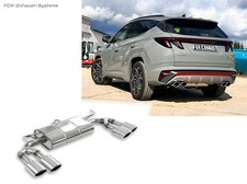  Duplex Sportauspuff für Hyundai Tucson 4 Typ NX4 je 2x115x85mm abgeschrägt
