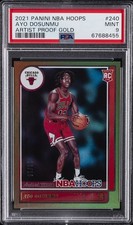2021 PANINI NBA HOOPS AP GOLD #240 AYO DOSUNMU 10/10 PSA 9