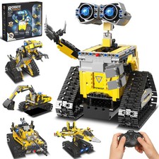 5-in-1 Remote Control Robot Building Kit, 724 Pcs Buildable Model Engineering...