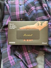 Marshall Emberton Portable Bluetooth Speaker - Black  Brass 1005696 