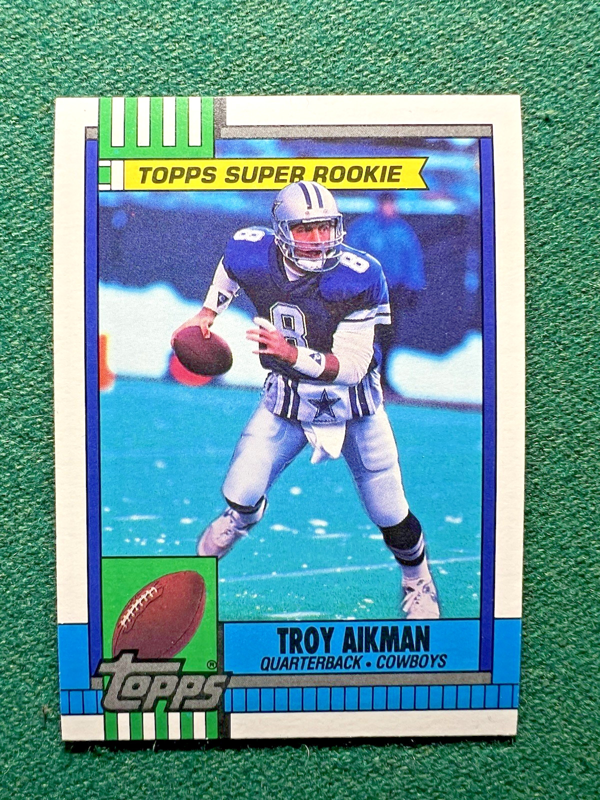 1990 Topps Football Troy Aikman Super Rookie #482 Dallas Cowboys HOF RC Sharp!