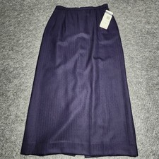 Pendleton Womens Long Length Virgin Wool Navy Pencil Skirt Lined 6 Petite NWT