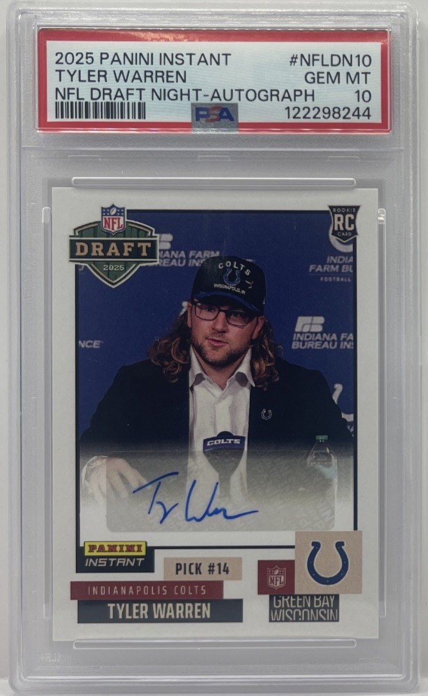 Tyler Warren Panini Instant NFL Draft Night #NFLDN10 Autograph