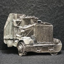WH03169 NOS VINTAGE 1970s CUT-OUT SEMI-TRUCK 18-WHEELER TRUCKING BELT BUCKLE