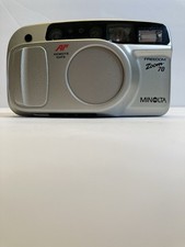 MINOLTA FREEDOM ZOOM 70 35MM POINT  SHOOT FILM CAMERA SILVER BLACK TESTED VGC 