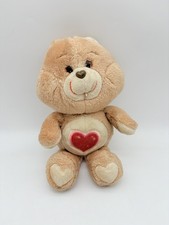 Vintage Care Bears Plush Tenderheart 1983 Brown Heart Belly Americna Greeting