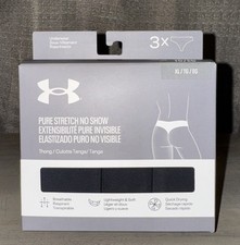Under Armour Women's 3-Pack Pure Stretch No Show Thong Underwear Size XL NWT 