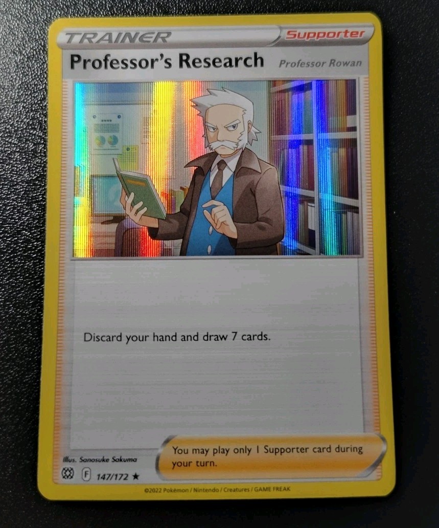 Pokemon Brilliant Stars Professor's Research Holo Rare Trainer Card 147/172 NM