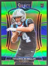 2025 Panini Select Tetairoa McMillan Premier Level Neon Green /49 RC Panthers KN