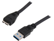 StarTech.com USB3AUB50CMB 1.6 ft Black SuperSpeed USB 3.0 Cable A to Micro B