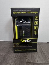 Secur Emergency NOAA Alert Radio And Flashlight Crank And Solar Powered