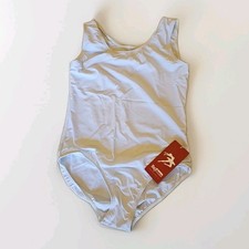 Day Dance Youth Girls Leotard, White, Sz. 150 Approx. Ages 11-12 