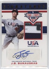 2017 USA Baseball Stars & Stripes Laundry Tag /8 JB Bukauskas #3 Patch Auto 0i76