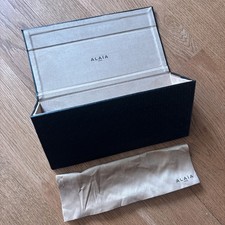 Alaia Paris Black Embossed Geometric Foldable Sunglasses Eyeglasses Case
