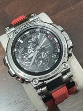 Casio G-Shock Solar Bluetooth MTG-B1000-1A Watch. (With Modded Red Band)