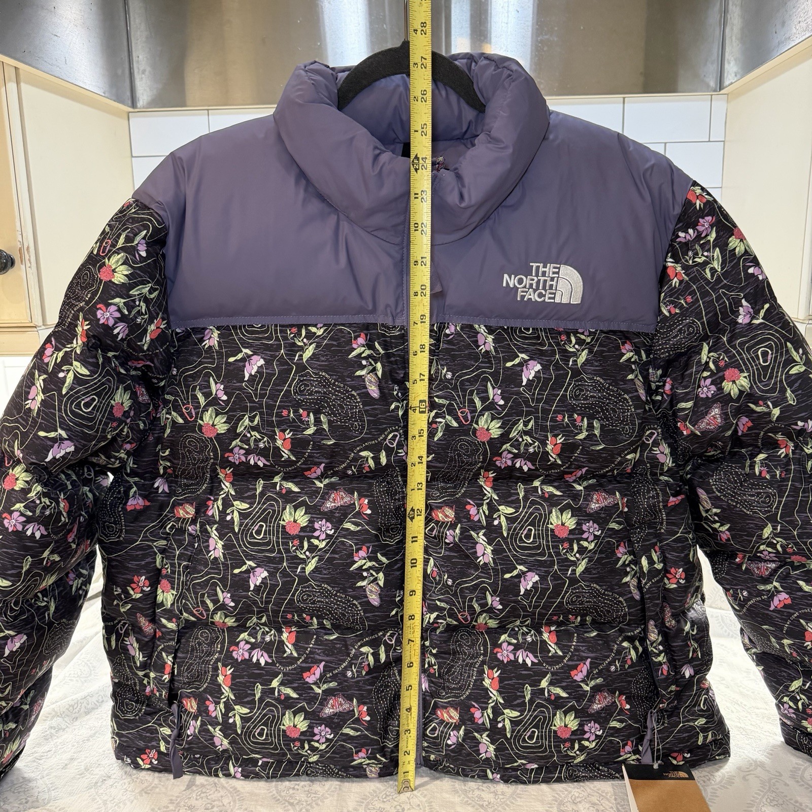 NEW The North Face 1996 Retro Nuptse Jacket Floral Print Womens 2X Tags thumbnail 4