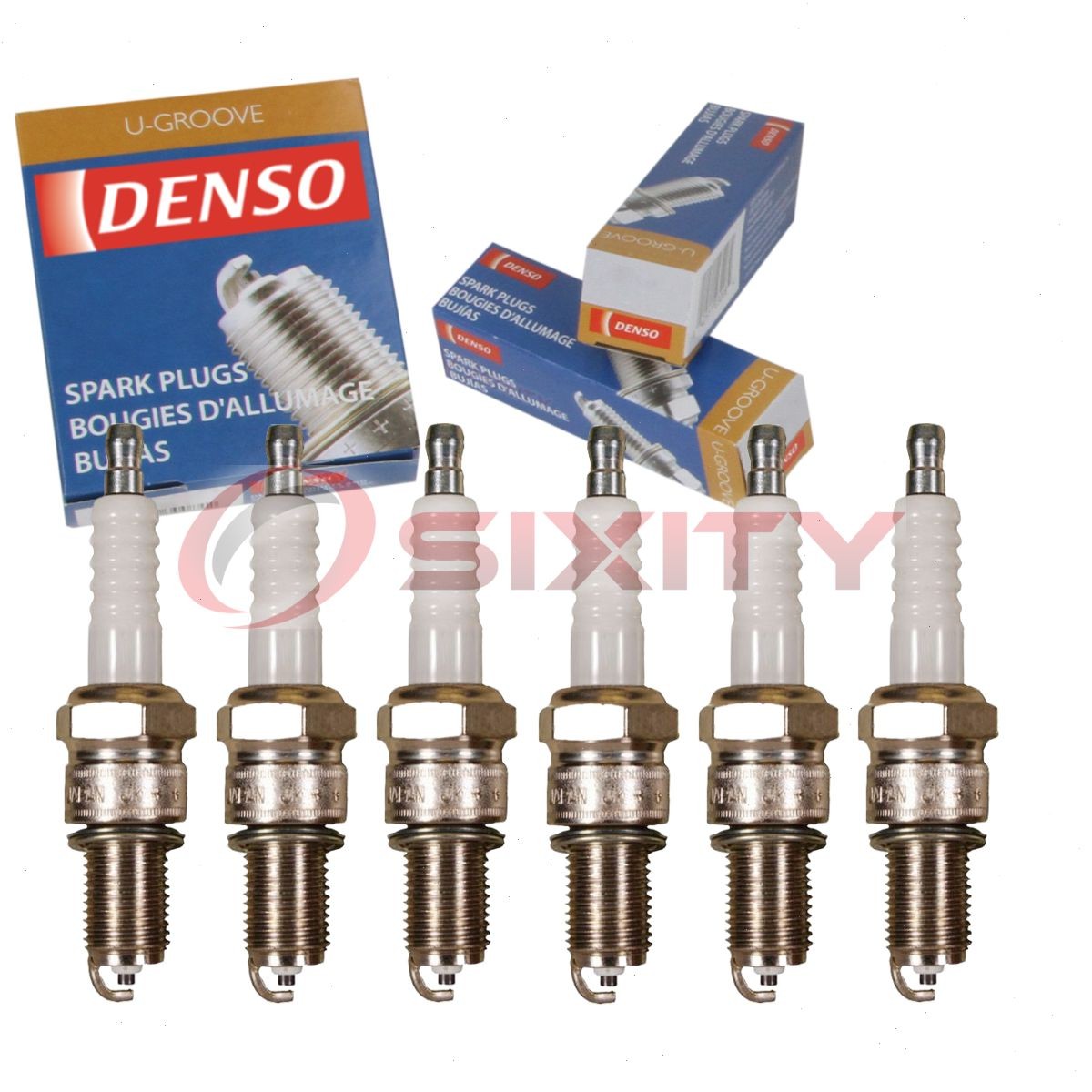 6 pc DENSO 6011 Standard U-Groove Spark Plugs for W14EPR-U 97226 6578 12 12 bn