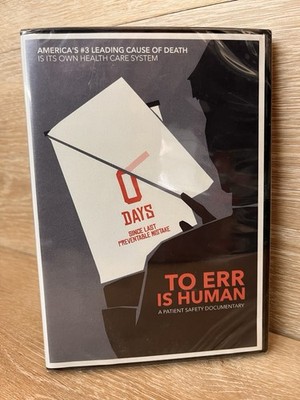 TO ERR IS HUMAN NEW DVD  - US Health Care Documentary 2019 Widescreen Sealed