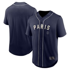 Men's Fanatics Navy Paris Saint-Germain Oversized Baseball Jersey