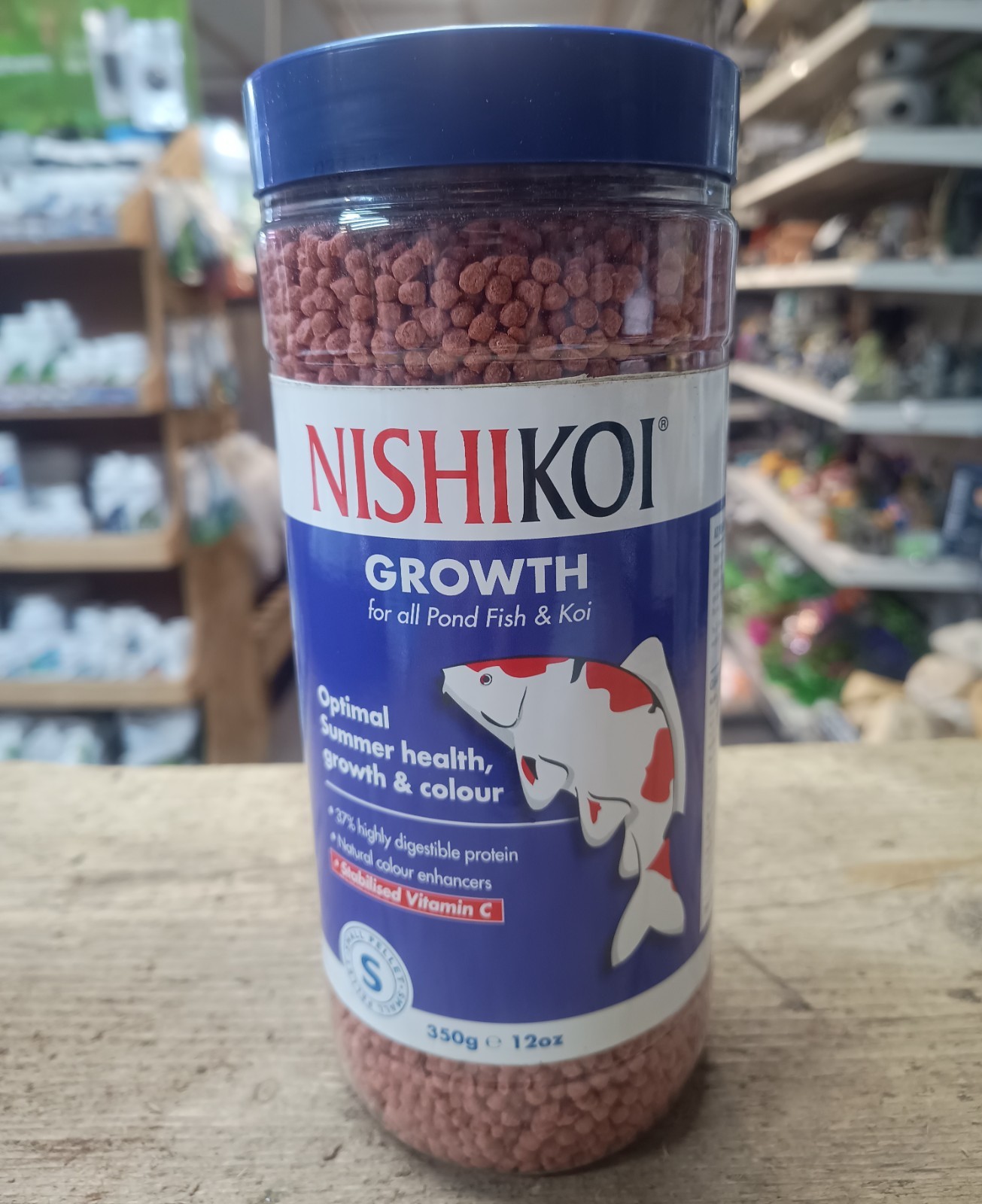 350g NISHIKOI GROWTH KOI FOOD POND FISH SMALL PELLETS COLOUR HEALTH GOLDFISH