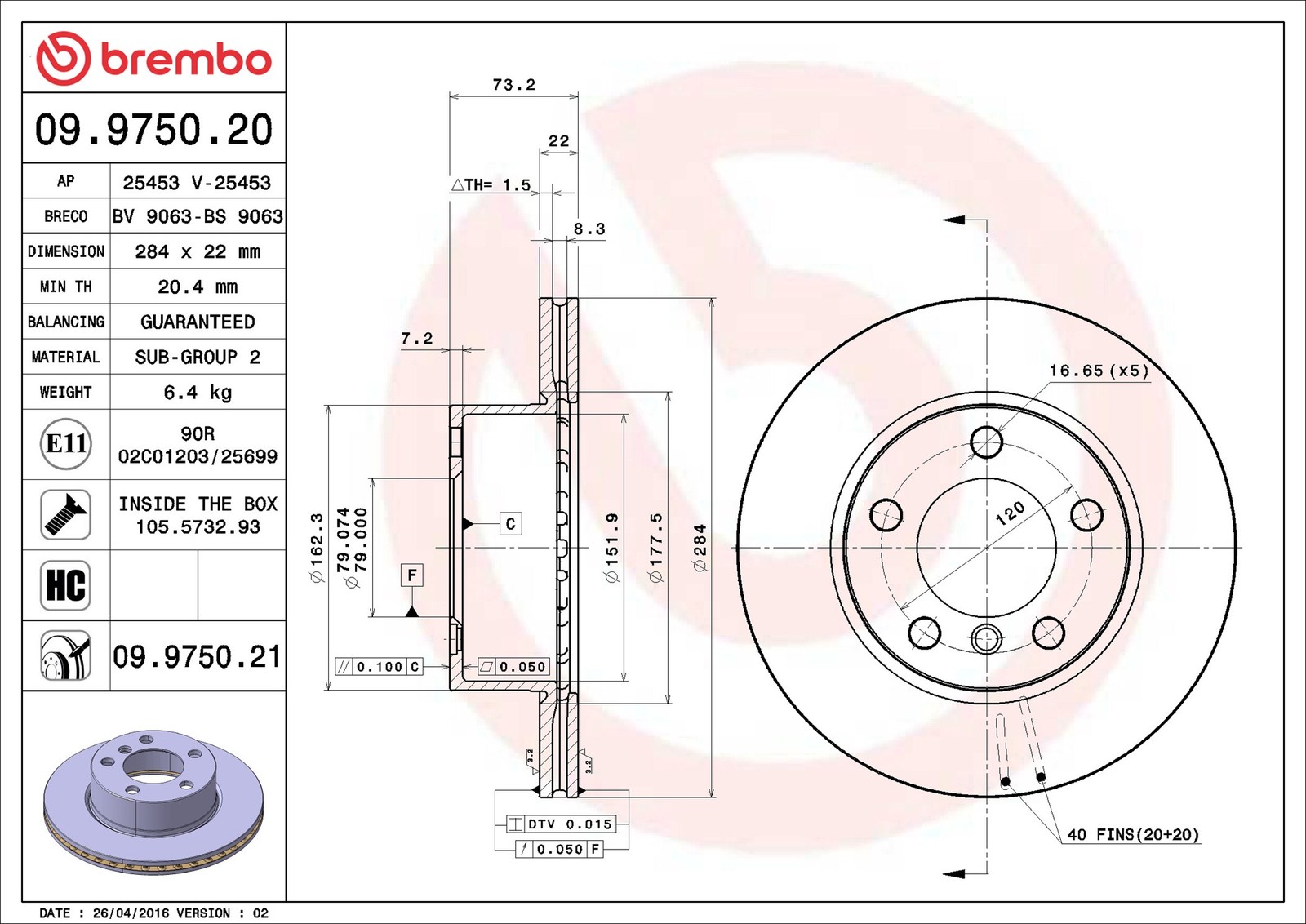 2x Brake Discs Pair Vented fits BMW 116 F20, F21 1.6 Front 2011 on N13B16A 284mm - Image 33