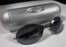 Vintage Oakley E-Wire Gunmetal Silver Y2K Uni...