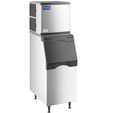 22" Air Cooled Modular Full Cube Ice Machine with 383 lb. Bin - 399 lb.