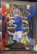 2025 Panini Select - Concourse Jaxson Dart #93 Red & Blue Shock Prizm (RC)