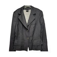 Wolford Women s Black Wool Blazer Jacket 38 Button Front Lined Pockets