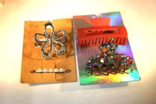 Berry red, multi  flower Claw Hair Clip, 3 Pieces