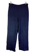 St. John Marie Gray Santana Knit Wool Pants Navy Blue Womens 4