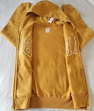 Kids Gap Boys Logo Full Zip Hoodie XXL Gold Yellow Long Sleeve Pocket 14-16 NWT
