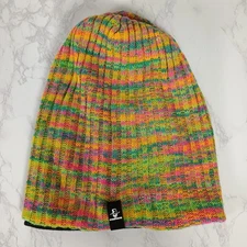 FORBUSITE Rainbow Slouchy Loose Knit Beanie Hat Cap Multicolor Unisex Mens Women