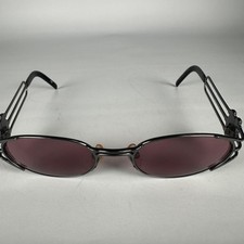 Jean Paul Gaultier Archive Logo Motif Sunglasses Silver Narrow Oval Japan